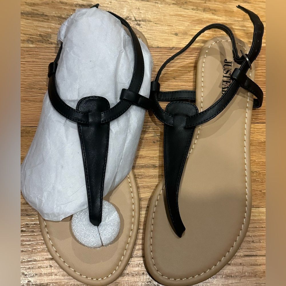 JustFab Sandals Size 6.5 Black